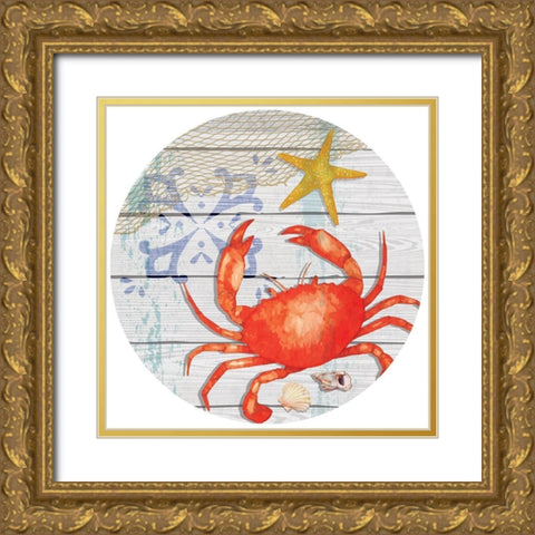 New England Plate III Gold Ornate Wood Framed Art Print with Double Matting by ND Art