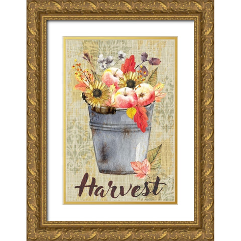 Harvest Gold Ornate Wood Framed Art Print with Double Matting by ND Art