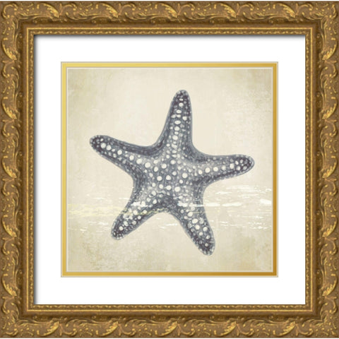 Coastal III Gold Ornate Wood Framed Art Print with Double Matting by ND Art