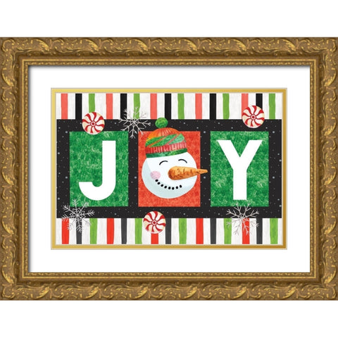 Joy Gold Ornate Wood Framed Art Print with Double Matting by ND Art