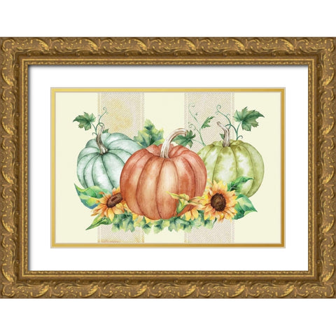 Harvest Gold Ornate Wood Framed Art Print with Double Matting by ND Art