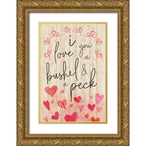 Bushel and a Peck Gold Ornate Wood Framed Art Print with Double Matting by ND Art