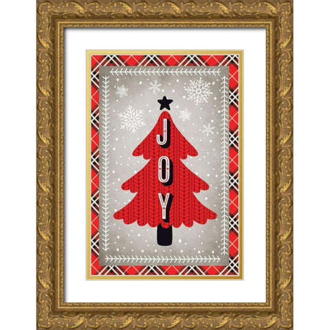 Joy Gold Ornate Wood Framed Art Print with Double Matting by ND Art