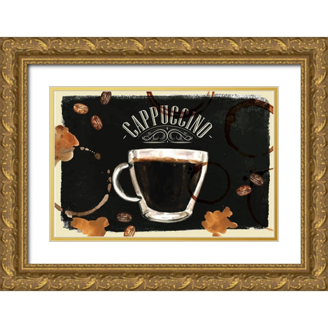 Cappuccino Gold Ornate Wood Framed Art Print with Double Matting by ND Art