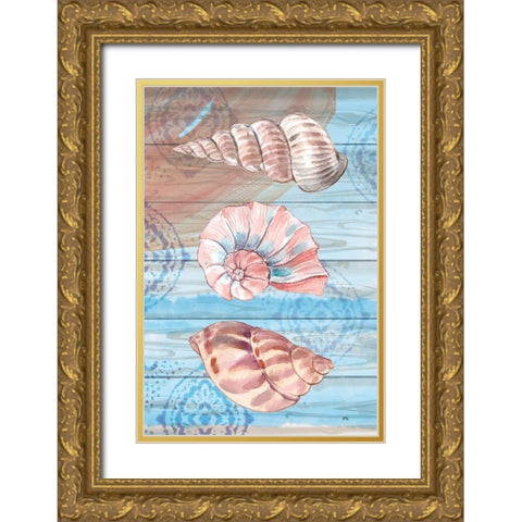 Coastal IX Gold Ornate Wood Framed Art Print with Double Matting by ND Art