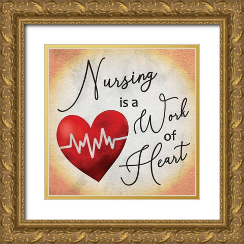 Nurse I Gold Ornate Wood Framed Art Print with Double Matting by ND Art