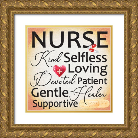 Nurse III Gold Ornate Wood Framed Art Print with Double Matting by ND Art
