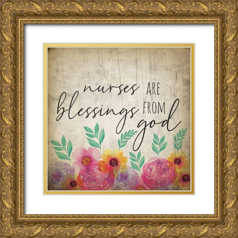 Nurse IV Gold Ornate Wood Framed Art Print with Double Matting by ND Art
