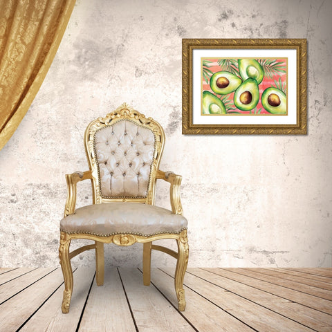 Avocado I Gold Ornate Wood Framed Art Print with Double Matting by ND Art