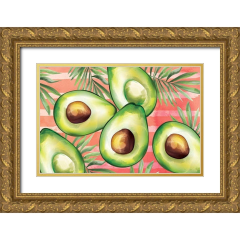 Avocado I Gold Ornate Wood Framed Art Print with Double Matting by ND Art