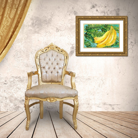 Bananas I Gold Ornate Wood Framed Art Print with Double Matting by ND Art