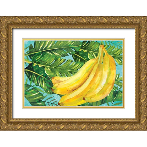 Bananas I Gold Ornate Wood Framed Art Print with Double Matting by ND Art