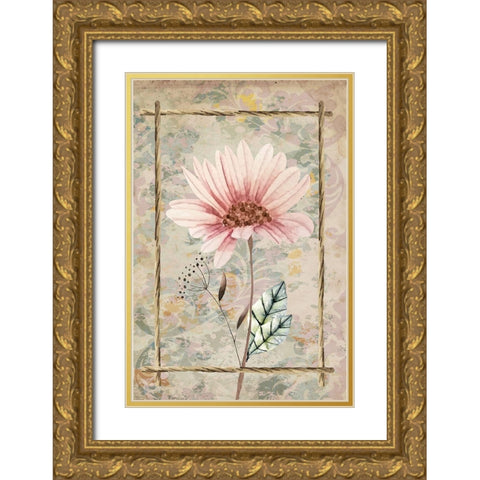 Wildflowers III Gold Ornate Wood Framed Art Print with Double Matting by ND Art