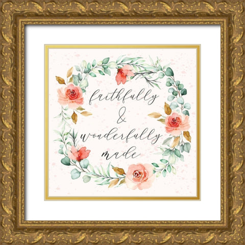 Wonderfully Made Gold Ornate Wood Framed Art Print with Double Matting by ND Art