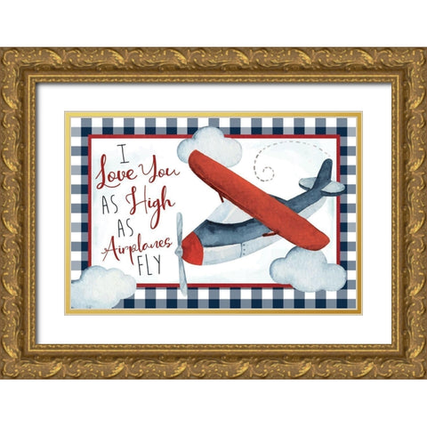 High as Airplanes Fly Gold Ornate Wood Framed Art Print with Double Matting by ND Art