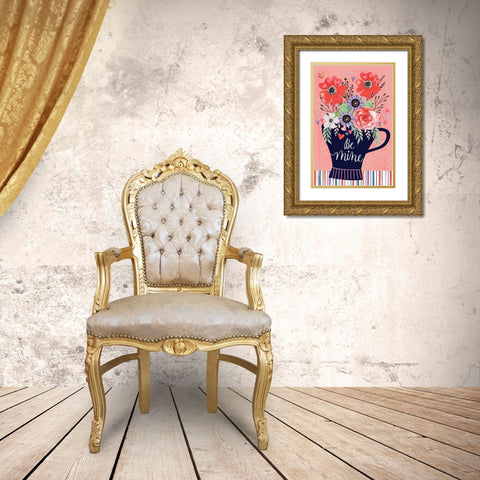 Be Mine Gold Ornate Wood Framed Art Print with Double Matting by ND Art