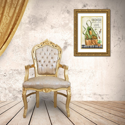Kindness Grows Gold Ornate Wood Framed Art Print with Double Matting by ND Art