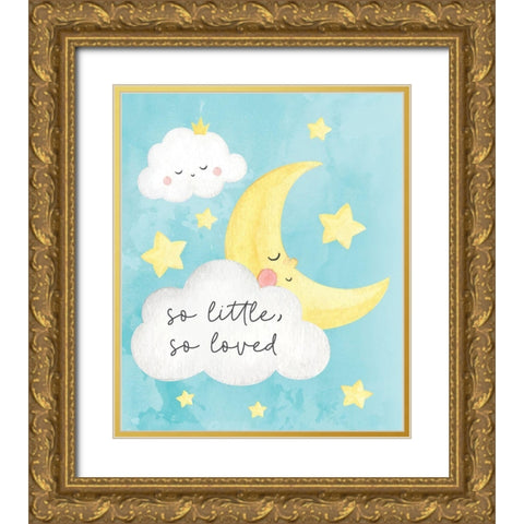 So Loved Gold Ornate Wood Framed Art Print with Double Matting by ND Art