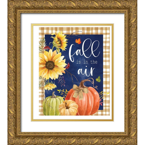 Fall is in the Air Gold Ornate Wood Framed Art Print with Double Matting by ND Art