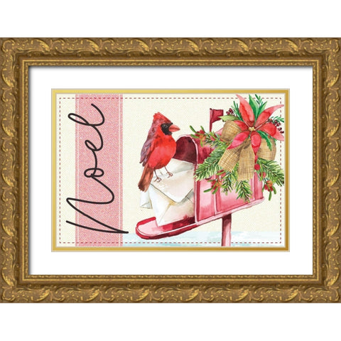 Noel Gold Ornate Wood Framed Art Print with Double Matting by ND Art