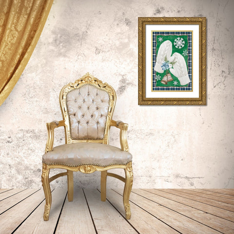 Mittens Gold Ornate Wood Framed Art Print with Double Matting by ND Art