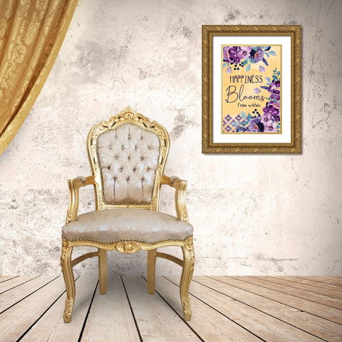 Blooms from Within Gold Ornate Wood Framed Art Print with Double Matting by ND Art
