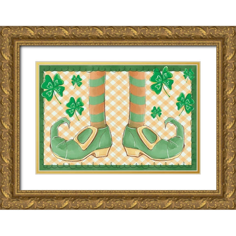 Lucky Feet Gold Ornate Wood Framed Art Print with Double Matting by ND Art