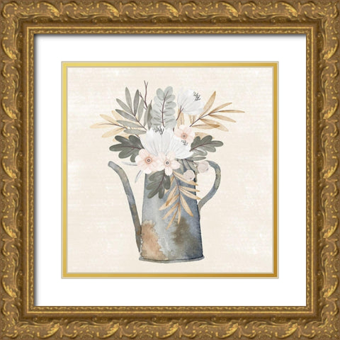 Garden Floral III Gold Ornate Wood Framed Art Print with Double Matting by ND Art
