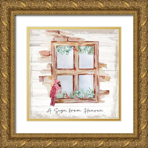 Heaven Sent Gold Ornate Wood Framed Art Print with Double Matting by ND Art