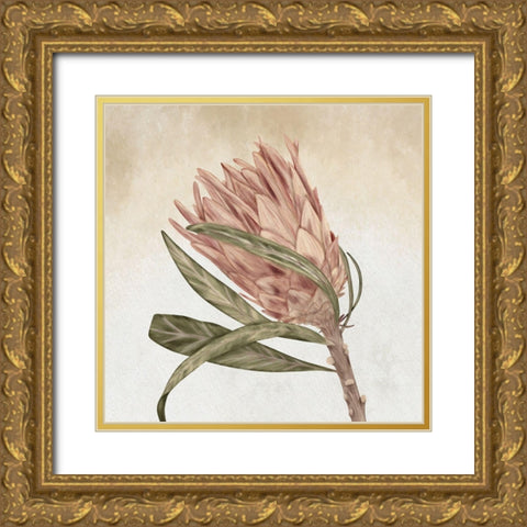 Braids and Bunches Gold Ornate Wood Framed Art Print with Double Matting by ND Art