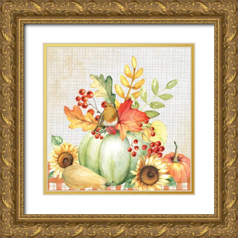 Fall Still Life Gold Ornate Wood Framed Art Print with Double Matting by ND Art