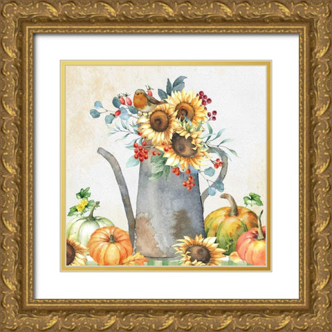 Fall Still Life II Gold Ornate Wood Framed Art Print with Double Matting by ND Art