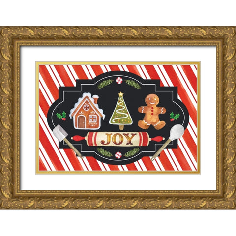 Joy Gold Ornate Wood Framed Art Print with Double Matting by ND Art