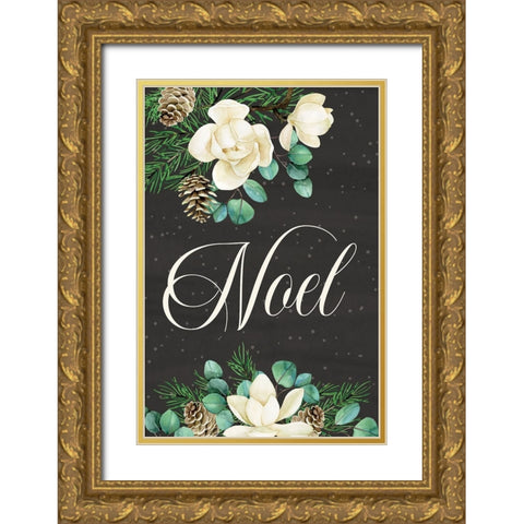 Noel Gold Ornate Wood Framed Art Print with Double Matting by ND Art
