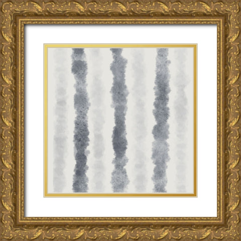 Tie Dye Pattern Gold Ornate Wood Framed Art Print with Double Matting by ND Art