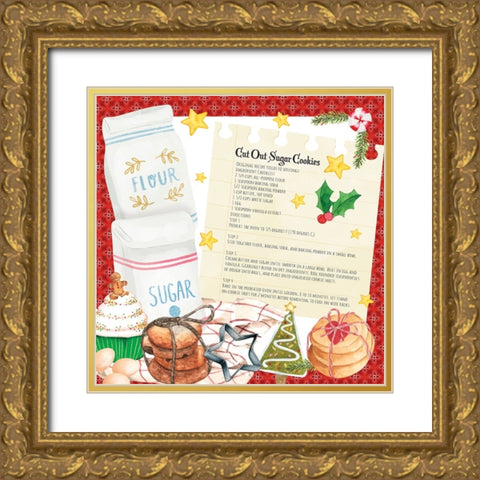 Sugar Cookies Gold Ornate Wood Framed Art Print with Double Matting by ND Art