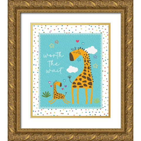 Worth the Wait Gold Ornate Wood Framed Art Print with Double Matting by ND Art