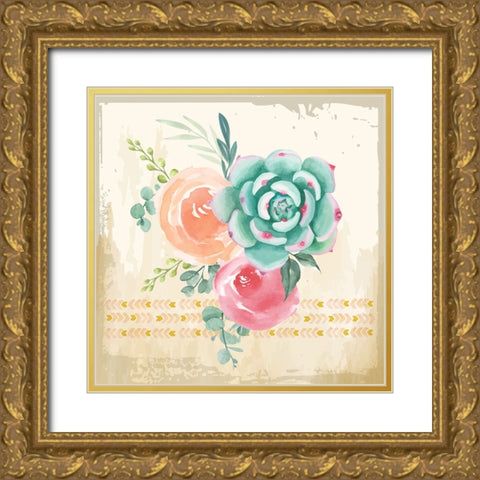 Southwest Cactus II Gold Ornate Wood Framed Art Print with Double Matting by ND Art