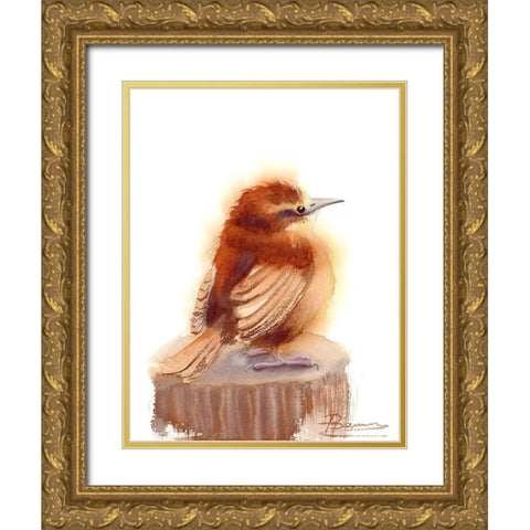 Rusty Gold Ornate Wood Framed Art Print with Double Matting by Shefranov, Olga