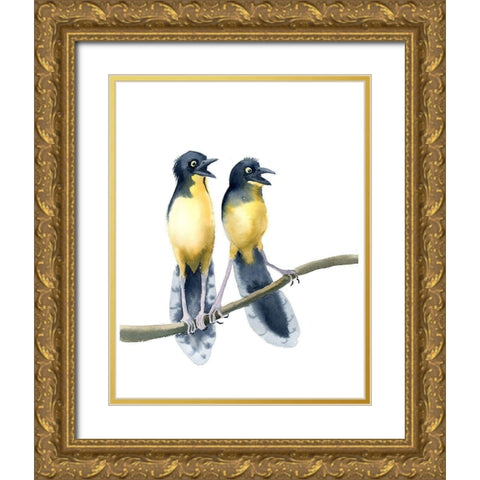 Whaaaa?! Gold Ornate Wood Framed Art Print with Double Matting by Shefranov, Olga