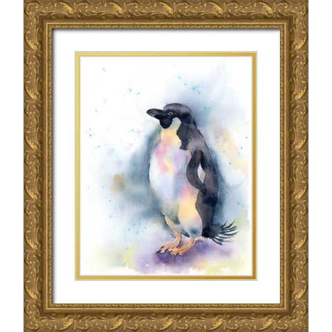 Penguin I Gold Ornate Wood Framed Art Print with Double Matting by Shefranov, Olga