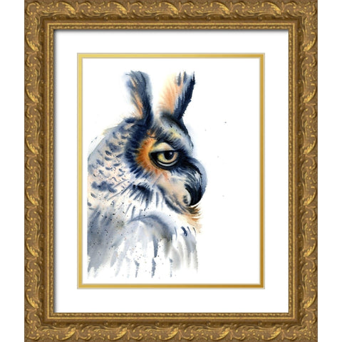 Profile Gold Ornate Wood Framed Art Print with Double Matting by Shefranov, Olga