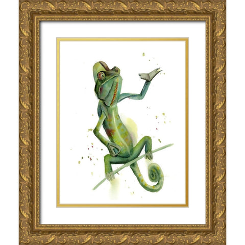 Chameleon Gold Ornate Wood Framed Art Print with Double Matting by Shefranov, Olga