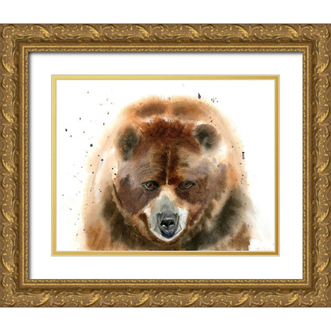 Bear IV Gold Ornate Wood Framed Art Print with Double Matting by Shefranov, Olga