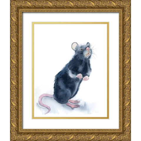 Rat Gold Ornate Wood Framed Art Print with Double Matting by Shefranov, Olga