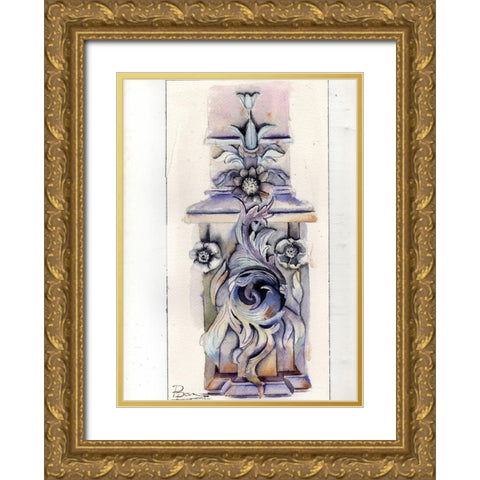 Fountain Gold Ornate Wood Framed Art Print with Double Matting by Shefranov, Olga