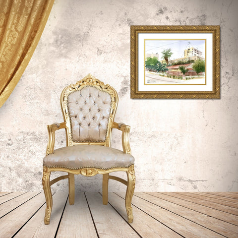 Corner Gold Ornate Wood Framed Art Print with Double Matting by Shefranov, Olga