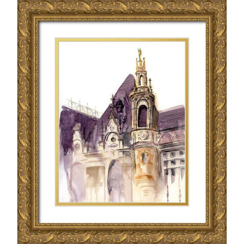 Castle II Gold Ornate Wood Framed Art Print with Double Matting by Shefranov, Olga