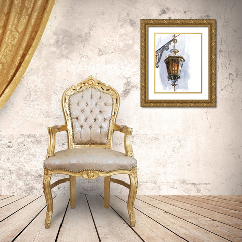 Lantern III Gold Ornate Wood Framed Art Print with Double Matting by Shefranov, Olga