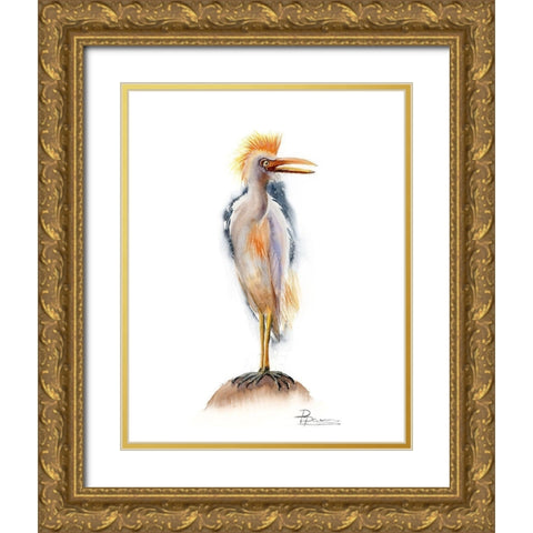 Ginger Gold Ornate Wood Framed Art Print with Double Matting by Shefranov, Olga